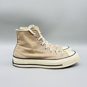 Converse Shoes Womens 7 Beige Tan Canvas Chuck Taylor All Star High Top Sneakers